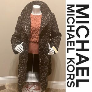 Michael Kors Leopard Wool Coat*NWT